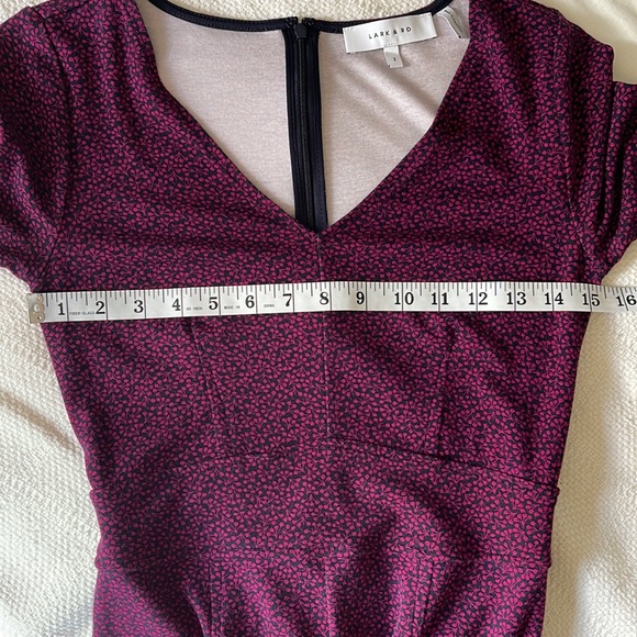Lark & Ro Black &Pink print Long Sleeved Career Dress Size 2 - Picture 9 of 12